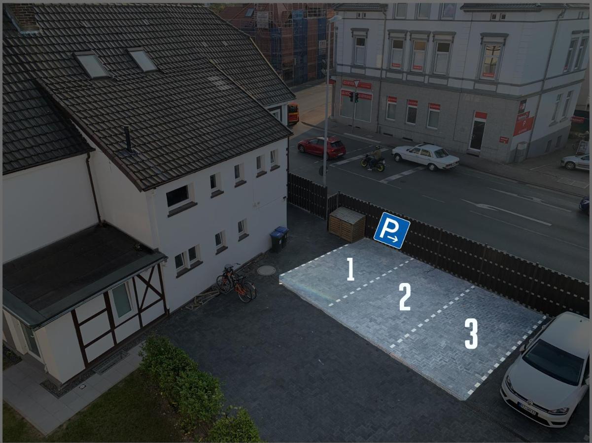 W1 - Kontaktloser 24H Check In, W-Lan, Netflix, Parkplatz, Kueche, Boxspring-Bett Bückeburg Buitenkant foto